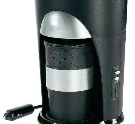 Cafetière électrique 12V Pour Camping-car - Modèle 1 Tasse - Filtre Permanent Lavable - Branchement Allume-cigare